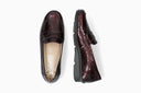 Mocassins DIVA rouges Foncé
