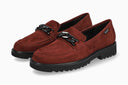 Mocassins SALKA VELCALF rouges foncé