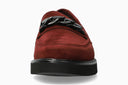 Mocassins SALKA VELCALF rouges foncé