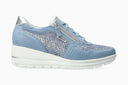 Baskets ABBY PERF bleues foncé